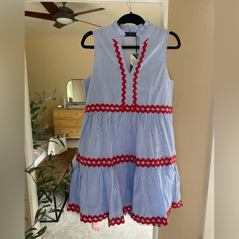 NWT Striped Cotton Sundress